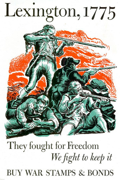 Lexington They Fought for Freedom WPA War Propaganda Cool Wall Decor Art Print Poster 16x24