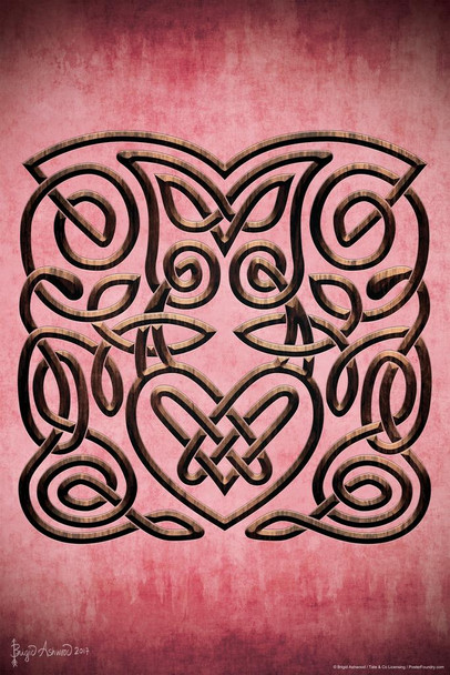 Celtic Love Knot by Brigid Ashwood Romantic Art Valentines Day Decor Cool Wall Decor Art Print Poster 24x36