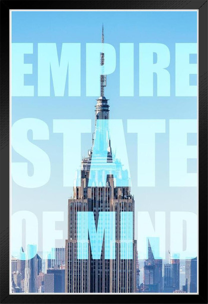 Empire State Of Mind White Wood Framed Poster 14x20