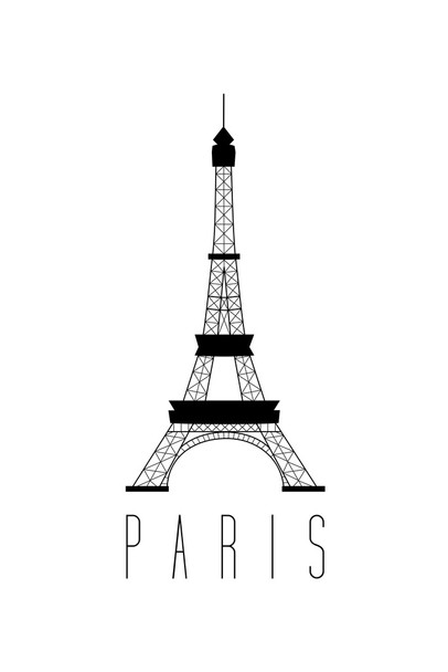 Cities Paris Eiffel Tower White Cool Wall Art Print Poster 12x18
