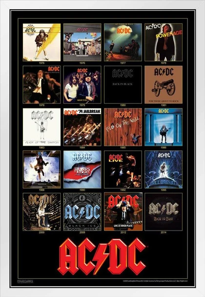 framed classic rock posters