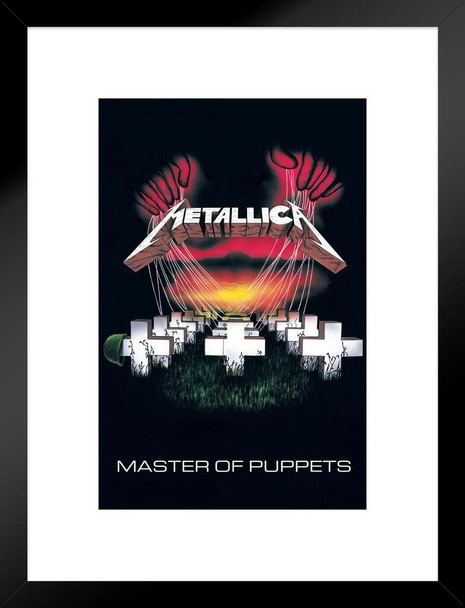 Metallica Master of Puppets Album Cover Retro Vintage Heavy Metal Rock Music Matted Framed Wall Decor Art Print 20x26