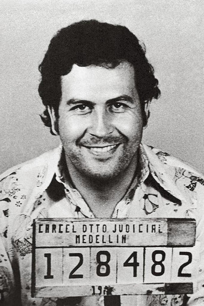 Pablo Escobar Mugshot El Patron Kingpin Medellin Colombia poster de Pablo Escobar Portrait Photo Cartel Famous Narco Decor Wanted Arrest Mug Shot Escovar Thick Paper Sign Print Picture 8x12