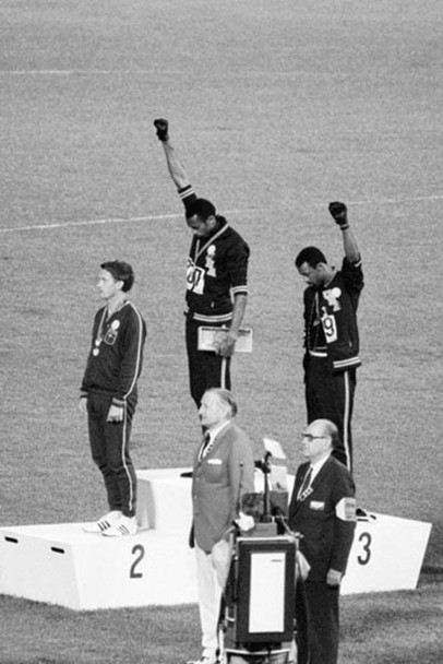 Black Power Salute Olympic Winners Poster Motivational Wall Art Vintage Display African American Photo Print History Classroom Picture Inspirational Sports Cool Wall Decor Art Print Poster 24x36