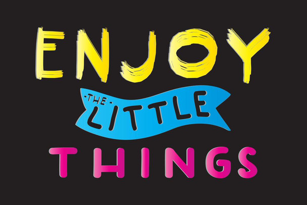 Enjoy The Little Things Motivational Classroom Cool Wall Art Print Poster 36x24