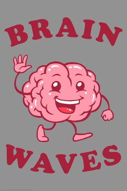 Laminated Brain Waves Funny Parody LCT Creative Poster Dry Erase Wall Art 24x36