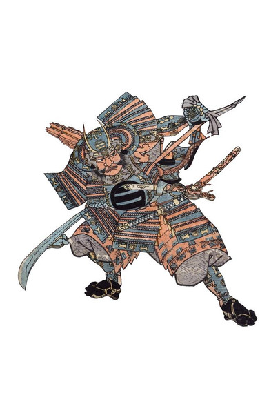 Samurai Warrior Antique Art Katsushika Hokusai Poster Traditional Japanese Art Wall Decor Woodblock Art Nature Samurai Asian Art Kanagawa Print Hokusai Paintings Cool Wall Art Print Poster 24x36
