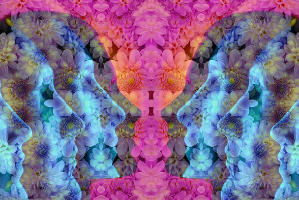 Laminated Flower Power Psychedelic LSD Drugs Trippy Poster Dry Erase Wall Art 24x36