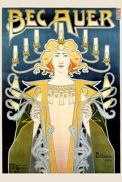Becauer Mucha Vintage Illustration Travel Art Deco Vintage French Wall Art Nouveau French Advertising Vintage Poster Prints Art Nouveau Decor Cool Wall Art Print Poster 24x36