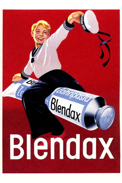 Blendax Toothpaste Vintage Illustration Travel Art Deco Vintage French Wall Art Nouveau French Advertising Vintage Poster Prints Art Nouveau Decor Cool Wall Decor Art Print Poster 24x36