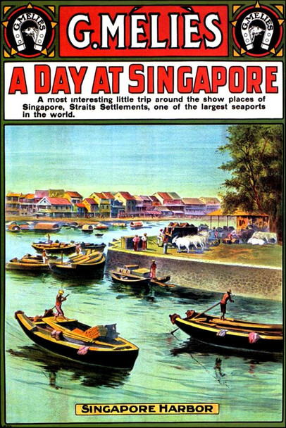 Laminated Singapore Vintage Illustration Travel Art Deco Vintage French Wall Art Nouveau 1920 French Advertising Vintage Poster Prints Art Nouveau Decor Poster Dry Erase Wall Art 24x36