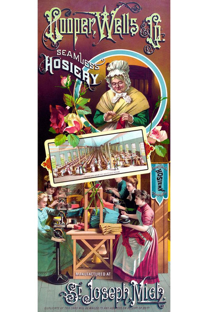 Laminated Cooper Wells Hosiery Vintage Illustration Art Deco Vintage French Wall Art Nouveau 1920 French Advertising Vintage Poster Prints Art Nouveau Decor Poster Dry Erase Wall Art 24x36