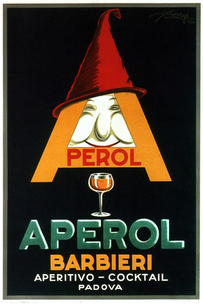 Laminated Aperol Italian Bitter Vintage Illustration Art Deco Liquor Vintage French Wall Art Nouveau Booze Poster Print French Advertising Vintage Art Prints Poster Dry Erase Wall Art 24x36