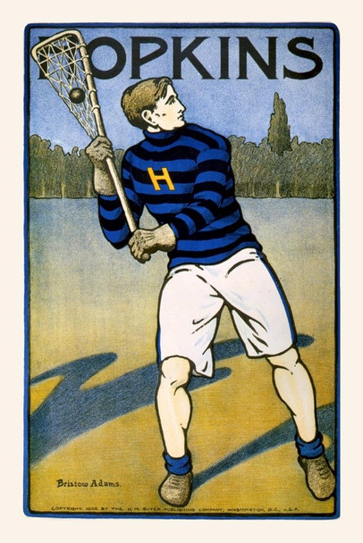 Laminated Hopkins Ball Trade Card Lacrosse Vintage Illustration Art Deco Vintage French Wall Art Nouveau 1920 French Advertising Vintage Poster Prints Art Nouveau Decor Poster Dry Erase Wall Art 24x36