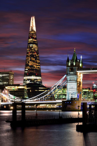 London view at sunset Cool Huge Large Giant Poster Art 36x54