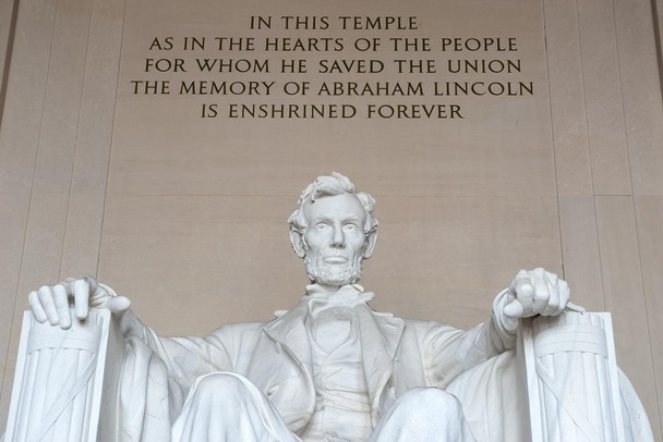 Lincoln Statue Abraham Lincoln Memorial in Washington D.C. Stretched Canvas Art Wall Decor 16x24