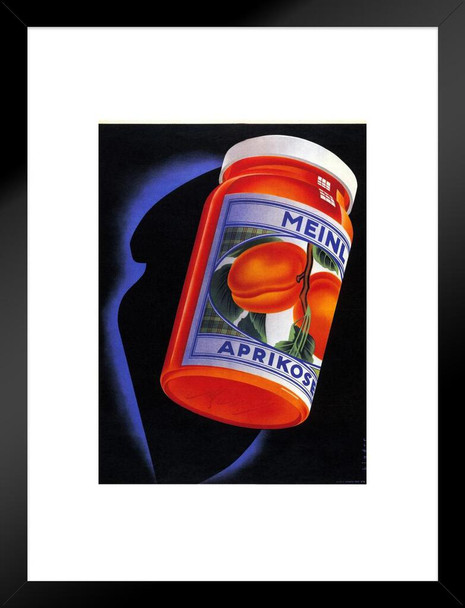 Meinl Aprikos Apricot Jam Vintage Illustration Art Deco Vintage French Wall Art Nouveau French Advertising Vintage Poster Prints Art Nouveau Decor Matted Framed Wall Decor Art Print 20x26