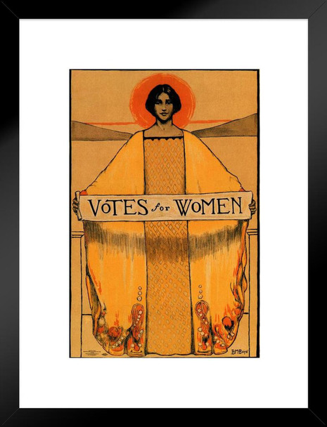 Votes For Women Mucha Vintage Illustration Art Deco Vintage French Wall Art Nouveau 1920 French Advertising Vintage Poster Prints Art Nouveau Decor Matted Framed Wall Decor Art Print 20x26