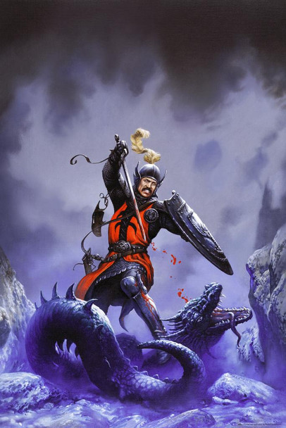 Sir Lancelot Knight Dragon Slayer by Ciruelo Fantasy Painting Gustavo Cabral Cool Wall Decor Art Print Poster 16x24