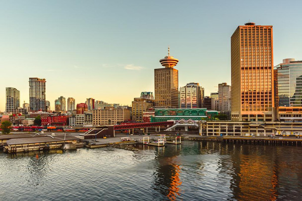 Laminated Evening on the waterfront in Vancouver Poster Dry Erase Sign 12x18