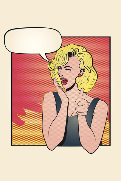 Laminated Satisfied Blonde Saying Ok Poster Dry Erase Sign 16x24