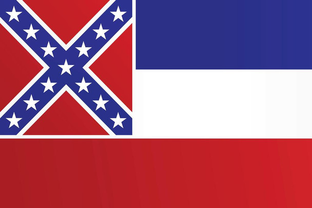 Mississippi State Flag Cool Wall Art Print Poster 24x36