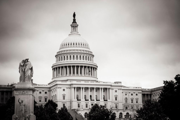 Laminated United States capitol building Washington DC USA Poster Dry Erase Sign 16x24