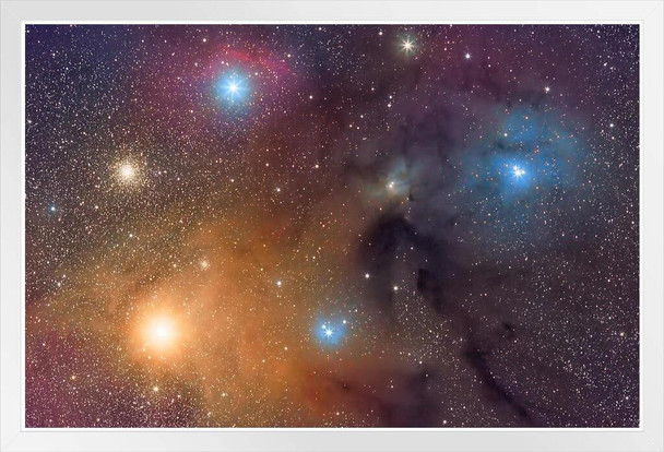 Rho Ophiuchi Cloud Complex Forever Dark Nebula Photo Photograph White Wood Framed Poster 20x14