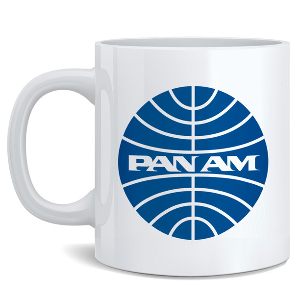 Pan Am Blue Meatball Logo Ceramic Tea Coffee Mug 12oz