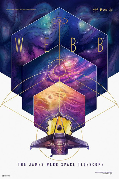 NASA Webb Space Telescope Space Exploration Astronaut Geeky Solar System Science Nebula Milky Way Aesthetic Trendy Kids Map Galaxy Classroom Earth Outer Space Cool Wall Decor Art Print Poster 16x24