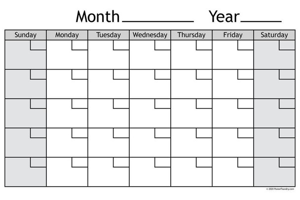 Laminated Dry Erase Calendar White Board Undated Blank Monthly Weekly Desk Calendar Office Organizer Desk Weekly Monthly Schedule White Board Any Year 2026 2027 Poster Dry Erase Wall Art 24x36