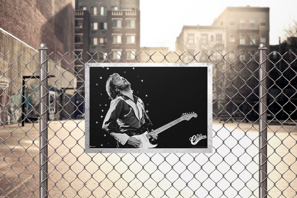 Eric Clapton Poster Vintage Wall Art Retro Love Songs Rock Music Room Dorm Office Black and White Wall Hanging Photograph Stage Performance Iconic Guitar Cool Wall Art Print Poster 12x18