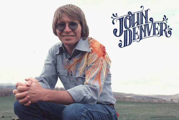 John Denver Poster Country Music Picture Merchandise Decor Memorabilia Vintage Old Artist Concert Stuff Room Gifts Cool Wall Art Print Poster 18x12