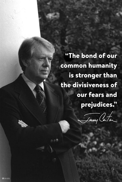 Jimmy Carter Inspirational Quote Room Home Decor Living Room Wall Art Aesthetic Motivational Poster Black and White Photo Prints Politician Photograph Cool Wall Decor Art Print Poster 24x36