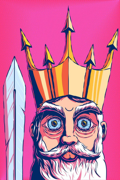 Laminated King Crown Poster Photo Photography Picture Office Room Home Decor Decorations Modern Aesthetic Royalty Royal Blood Sword Elegant Elegance Poster Dry Erase Wall Art 24x36