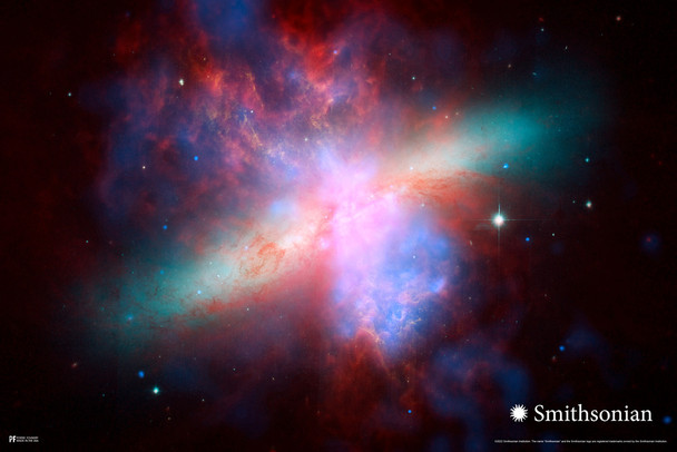 Smithsonian M82 Starburst Galaxy Poster Wall Art