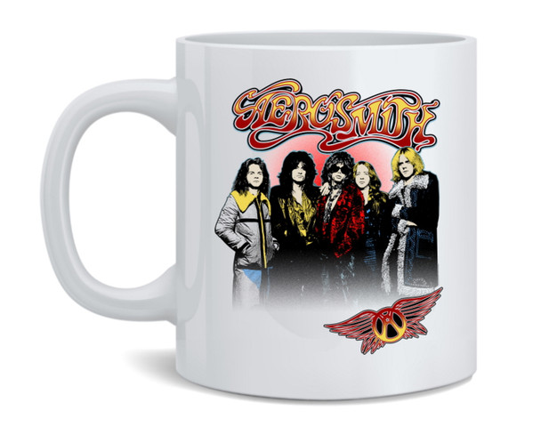 Aerosmith Rock Band Music Ceramic Coffee Mug Tea Cup Glass Glasses Fun Novelty Gift 12 Oz Ounces Birthday Christmas Wedding Hot Cold Beverage Souvenir Memorabilia