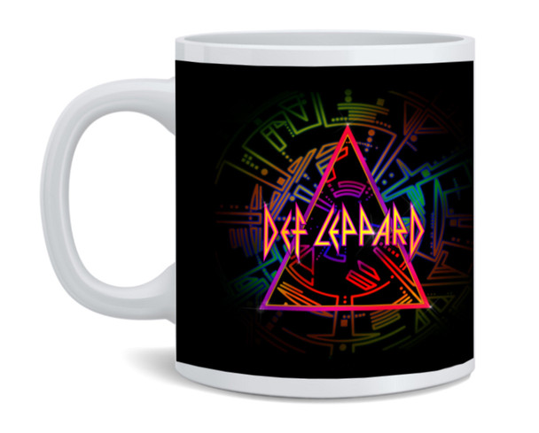Def Leppard Hysteria Logo Ceramic Coffee Mug Tea Cup Glass Glasses Fun Novelty Gift 12 Oz Ounces Birthday Christmas Wedding Hot Cold Beverage Souvenir Memorabilia