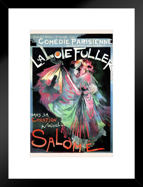 La Loie Fuller Salome Vintage Illustration Travel Art Deco Vintage French Wall Art Nouveau French Advertising Vintage Poster Prints Art Nouveau Decor Matted Framed Wall Decor Art Print 20x26