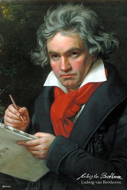 Ludwig Van Beethoven Classical Music Composer Joseph Karl Stieler Portrait Painting Classroom Music Room Decor Fifth Symphony Piano Motivational Inspirational Cool Wall Decor Art Print Poster 16x24