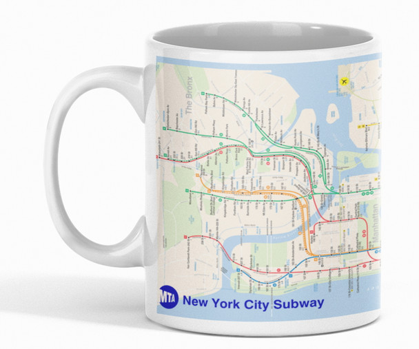 NYC Subway Map MTA New York Transit Coffee Mug