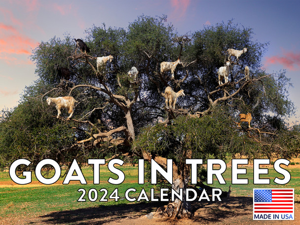 Goats In Trees Calendar 2024 Goat Monthly Wall Calender