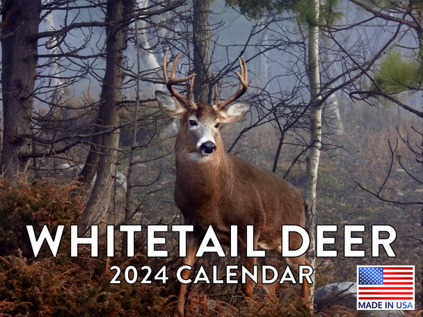 Whitetail Deer Calendar 2024 Wall Calander Monthly 12 Month