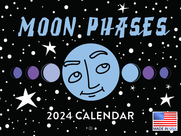 Moon Phases Calendar 2024 Lunar Monthly Wall Calender