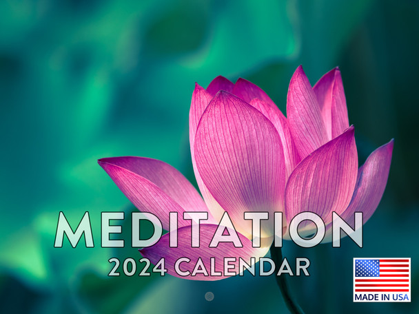 Meditation Calendar 2024 Mindfulness Wall Calender Monthly Zen Decor Buddha Peace and Tranquility