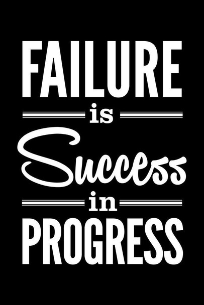 Laminated Failure Is Success Growth Mindset Poster Black and White Classroom Poster Dry Erase Wall Art 16x24