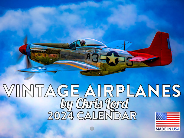 Vintage Airplane Calendar 2024 Wall Calander Monthly 12 Month