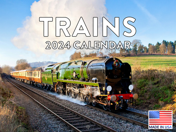 Train Calendar 2024 Wall Calander Monthly