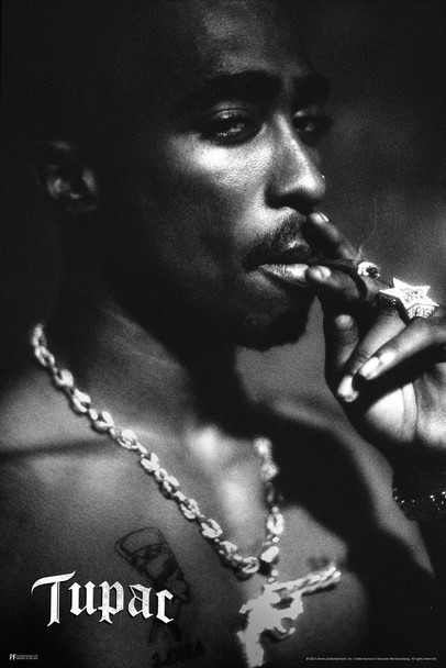 Laminated Tupac Posters 2Pac Poster Smoking Joint Blunt Photo 90s Hip Hop Rapper Posters For Room Aesthetic Mid 90s 2Pac Memorabilia Rap Posters Music Merchandise Merch Poster Dry Erase Wall Art 16x24