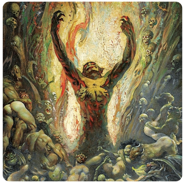 Frank Frazetta Reign of Wizardry Coaster Premium Drink Coaster Resin With Cork Backing 3.8x3.8 inch